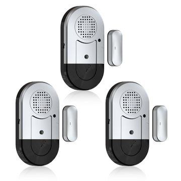 Alarma de puerta/ventana Daytech (4 unidades), sensor de puerta inalámbrico para seguridad de niños y ancianos, sensor magnético antirrobo de 120 dB.